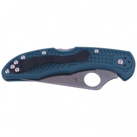 Nóż składany Spyderco Delica 4 FRN Blue, K390 Plain (C11FPK390)