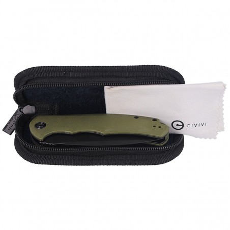 Nóż składany Civivi Praxis OD Green G10, Black Stonewashed 9Cr18MoV (C803F)