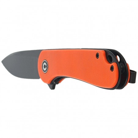 Nóż składany CIVIVI Elementum Flipper Orange G10, Black Stonewashed (C907Y)