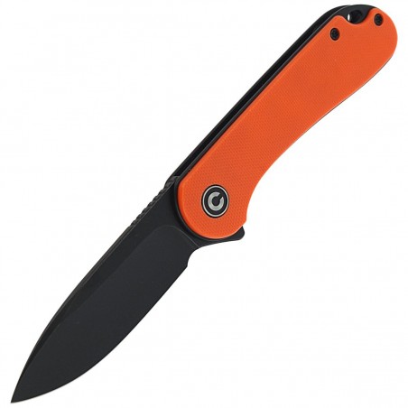 Nóż składany CIVIVI Elementum Flipper Orange G10, Black Stonewashed (C907Y)