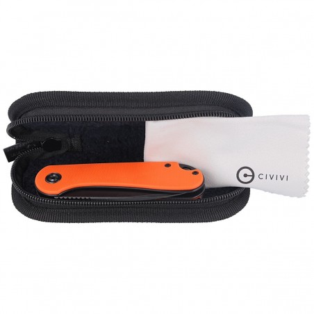 Nóż składany CIVIVI Elementum Flipper Orange G10, Black Stonewashed (C907Y)