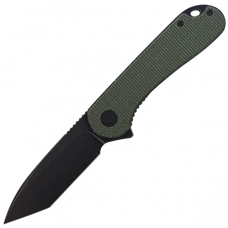 Nóż składany CIVIVI Elementum Flipper Green Micarta, Black Stonewashed (C907T-E)