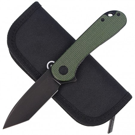 Nóż składany CIVIVI Elementum Flipper Green Micarta, Black Stonewashed (C907T-E)