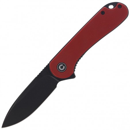 Nóż składany CIVIVI Elementum Flipper Burgundy G10, Black Stonewashed (C907A-1)