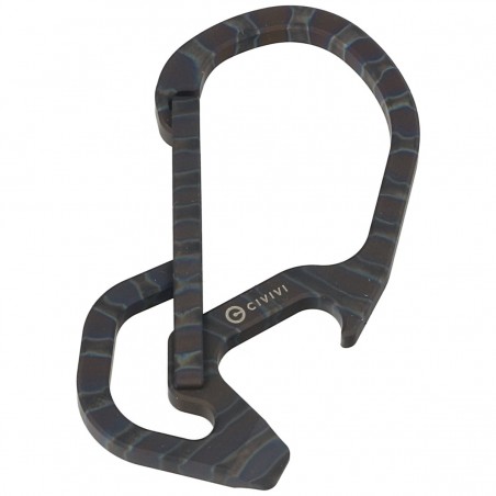 Karabińczyk CIVIVI Click Carabiner Keychain Multi-Tool, Flamed Titanium (CA-01B)