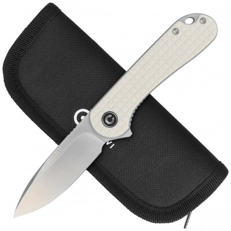 Nóż składany CIVIVI Elementum Flipper Patterned Ivory G10, Satin D2 (C907A-3)