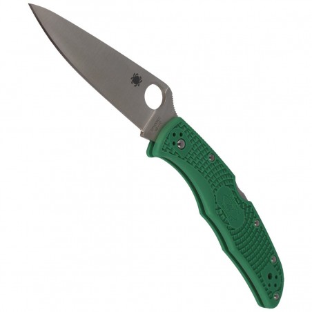 Nóż składany Spyderco Endura 4 FRN Green Flat Ground Plain (C10FPGR)