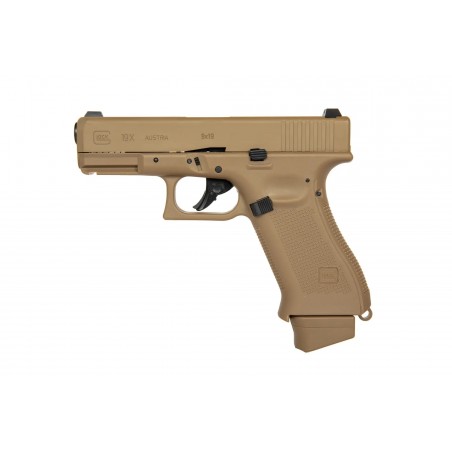 Replika pistoletu GBB Glock 19X CO2 - coyote