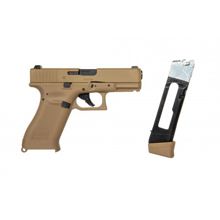 Replika pistoletu GBB Glock 19X CO2 - coyote