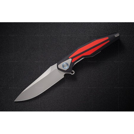 Nóż składany RikeKnife Tulay Black/Red G10, Matted 154CM (RK-Tulay-BR)