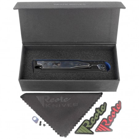 Nóż grawitacyjny OTF Reate EXO 2.0 D/P Black PVD / Colored Titanium, Black PVD Elmax (EXO BLK.PVD.DP)