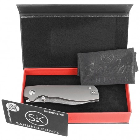 Nóż składany Sandrin Knives Torino Titanium, Polyhedral Tungsten Carbide 71HRC (TORINO Ti)