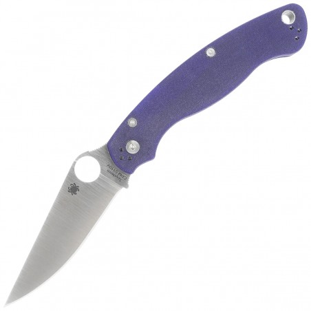 Nóż składany Spyderco Military 2 Dark Blue G10, Satin CPM S110V Plain by Sal, Eric Glesser (C36GPDBL2)