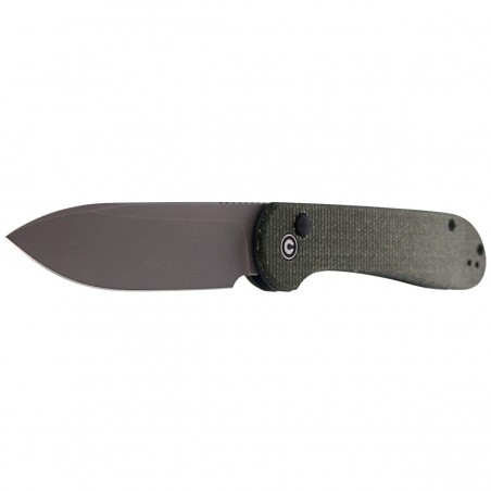 Nóż składany CIVIVI Button Lock Elementum Dark Green Micarta, Gray Stonewashed (C2103C)