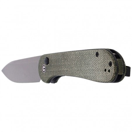 Nóż składany CIVIVI Button Lock Elementum Dark Green Micarta, Gray Stonewashed (C2103C)