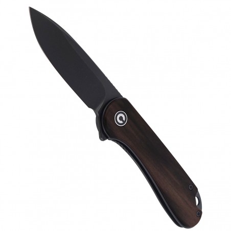 Nóż składany CIVIVI Elementum Flipper Ebony Wood, Black Stonewashed (C907W)