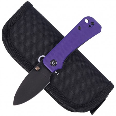 Nóż składany CIVIVI Baby Banter Purple G10, Black Stonewashed by Ben Petersen (C19068S-4)