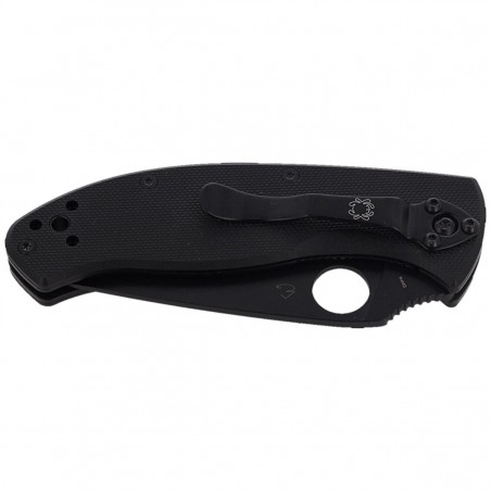 Nóż składany Spyderco Tenacious G-10 Black / Black Blade Plain (C122GBBKP)