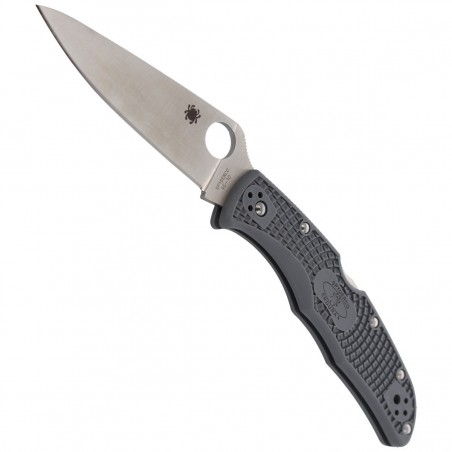 Nóż składany Spyderco Endura 4 FRN Gray Flat Ground Plain (C10FPGY)