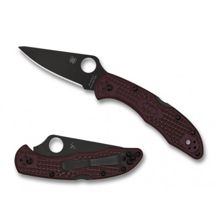 Nóż składany Spyderco Delica 4 Sprint Run Burgundy FRN, TiCN Micro-Melt PD1 by Sal Glesser (C11BGBKP)