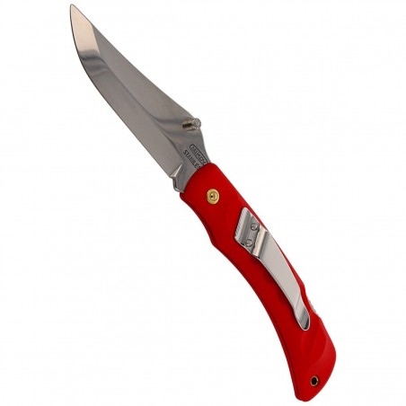 Nóż składany Mikov Crocodile Clip Point Red ABS, Mirror, Klips (243-NH-1/C CLIP/RED)