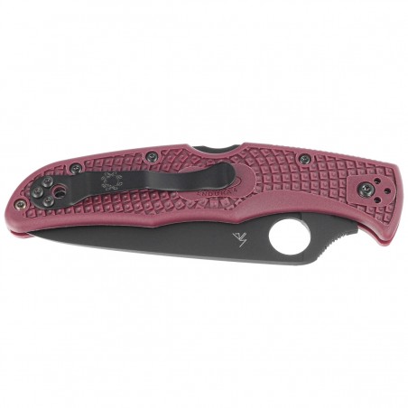 Nóż składany Spyderco Endura 4 Sprint Run Burgundy FRN, TiCN Micro-Melt PD1 by Sal Glesser (C10BGBKP)