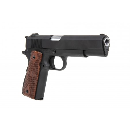 Pistolet GBB CyberGun Auto Ordnance M1911A1 - Matt Black Wood