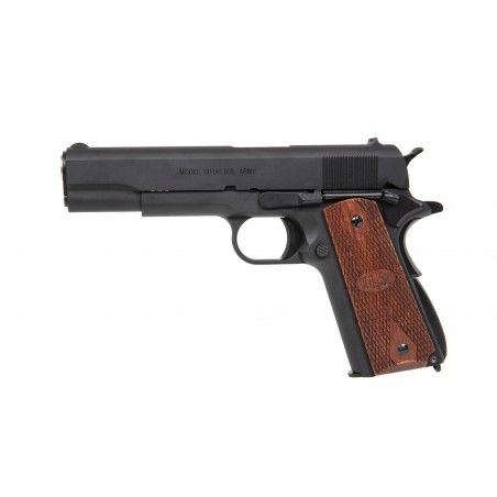 Pistolet GBB CyberGun Auto Ordnance M1911A1 - Matt Black Wood