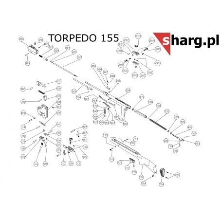 Osada orzech do wiatrówki Hatsan TORPEDO 155 (721)