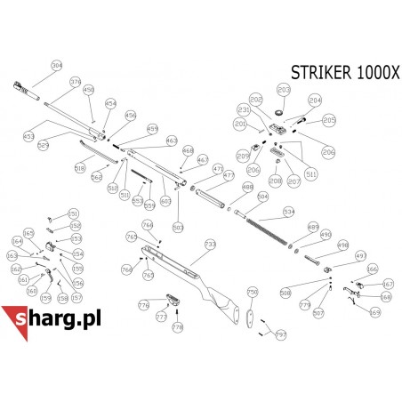 Osada bukowa do wiatrówki Hatsan Striker 1000X (733)