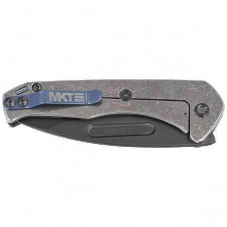 Nóż składany Medford Praetorian Slim DLC Drop Point, Flamed Handle, DLC HW, Blue Clip, S45VN (MK2084TD-03TM-TPCP-Q4)