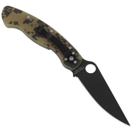 Nóż składany Spyderco Military G-10 Camo / Black Blade (C36GPCMOBK)