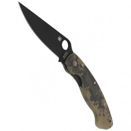 Nóż składany Spyderco Military G-10 Camo / Black Blade (C36GPCMOBK)