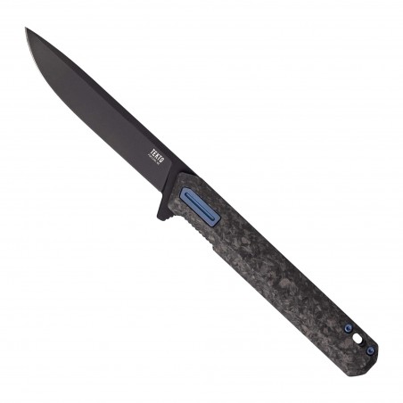 Nóż składany Tekto F2 Bravo Black/Blue Forged Carbon Fiber, Black D2 (F2R_CCBK_D2BK1_A2)