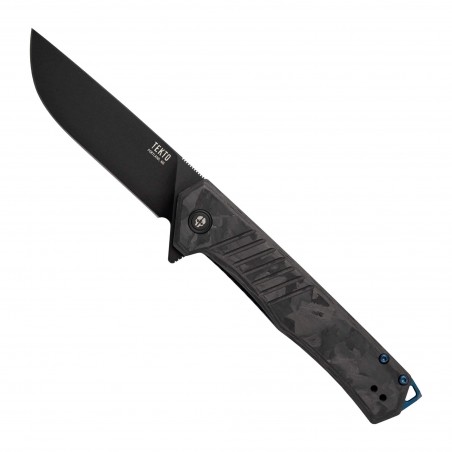 Nóż składany Tekto F1 Alpha Black/Blue Forged Carbon Fiber, Black D2 (F1R_CCBK_D2BK1_A2)