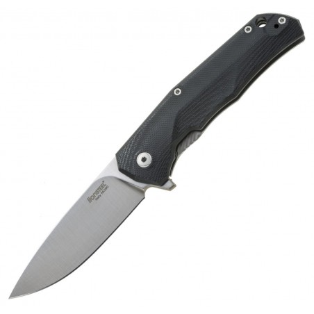 Nóż składany LionSteel T.R.E. G10 Black, Stone Washed Blade (TRE GBK)