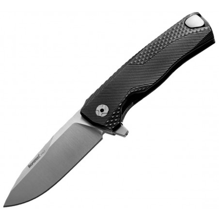 Nóż składany LionSteel ROK Black Aluminium, Satin M390 by Molletta (ROK A BS)