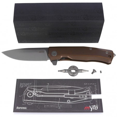 Nóż składany LionSteel Myto Bronze Titanium, Satin M390 by Molletta (MT01 BR)