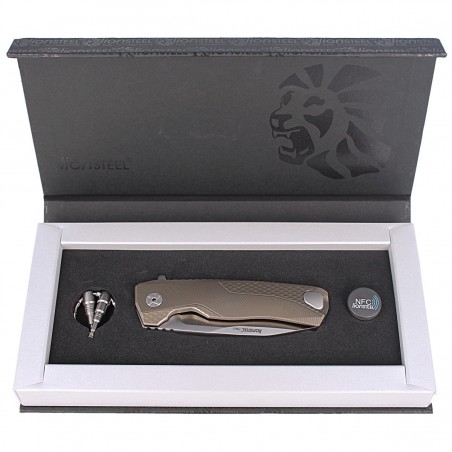 Nóż składany LionSteel ROK Bronze Titanium, Satin M390 by Molletta (ROK B)