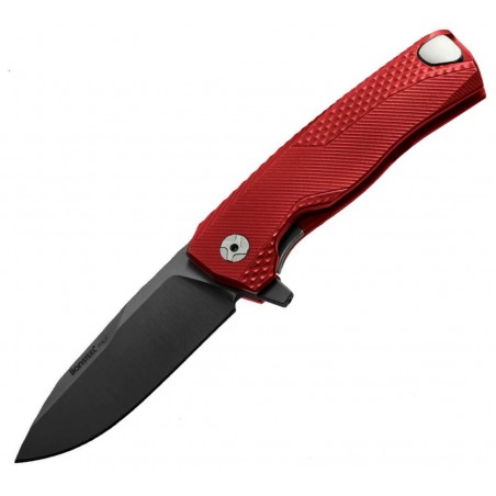 Nóż składany LionSteel ROK Red Aluminium, Black M390 by Molletta (ROK A RB)