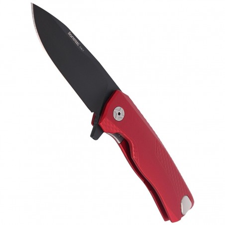 Nóż składany LionSteel ROK Red Aluminium, Black M390 by Molletta (ROK A RB)