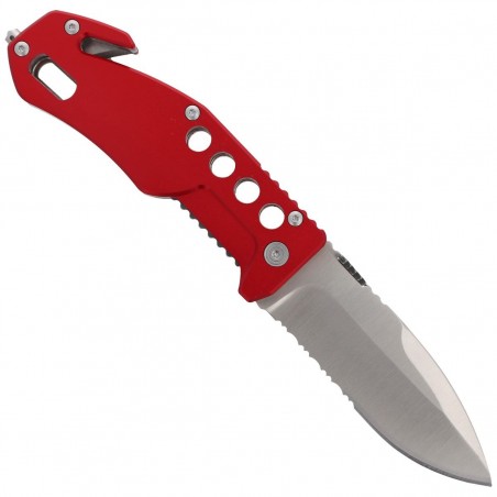 Nóż składany ratowniczy BlackFox Aluminium Red Rescue Folder (BF-117)