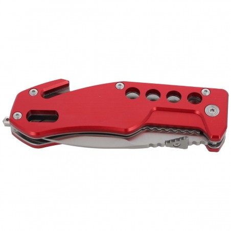 Nóż składany ratowniczy BlackFox Aluminium Red Rescue Folder (BF-117)