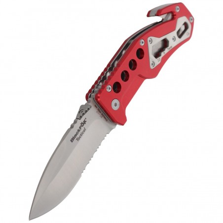 Nóż składany ratowniczy BlackFox Aluminium Red Rescue Folder (BF-117)