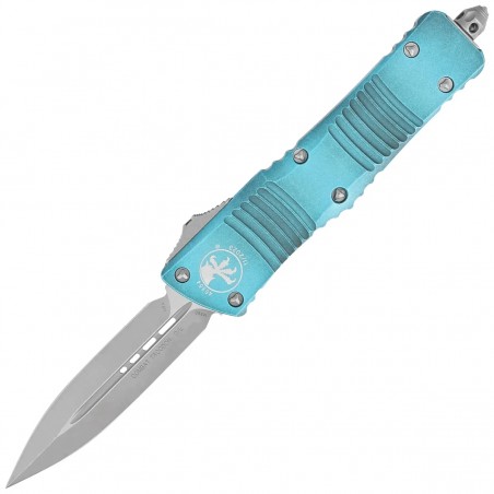 Nóż automatyczny OTF Microtech Combat Troodon D/E Weathered Turquoise Aluminium, Apocalyptic M390 by Tony Marfione  (142-10APWTQ