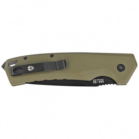 Nóż automatyczny Tekto A3 Delta D/P OD Green G10, Black D2