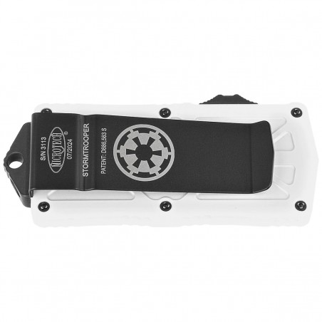 Nóż automatyczny OTF Microtech Exocet T/E Storm Trooper Signature White Aluminium, White M390 by Tony Marfione (158-1ST)