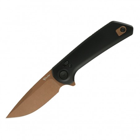 Nóż składany Reate PL-XF-A-10 Black Aluminium, Bronze PVD Nitro-V