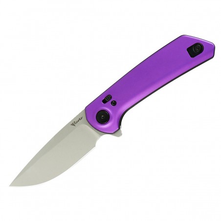 Nóż składany Reate PL-XF-A-5 Purple Aluminium, Stonewashed Nitro-V