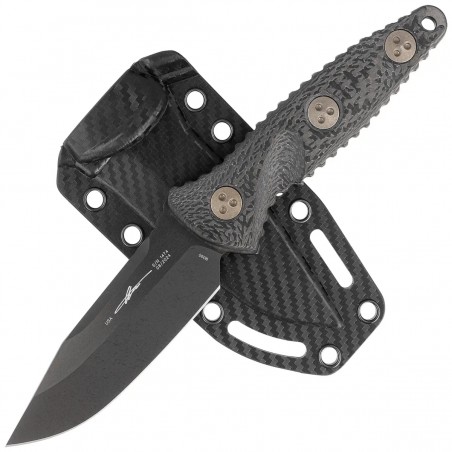 Nóż Microtech Socom Alpha Mini S/E Signature Black Carbon Fiber, Black DLC M390 by Tony Marfione (113M-1DLCCFS)